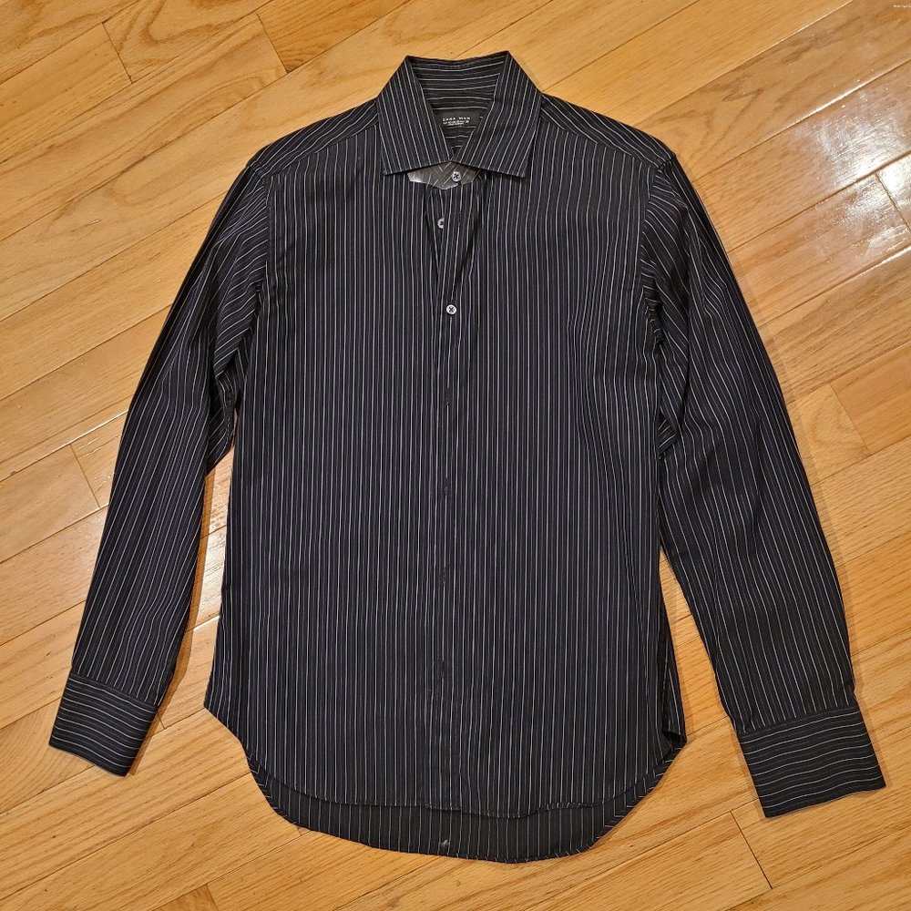 Brand-new Zara Men - Black pinstripe dress shirt
